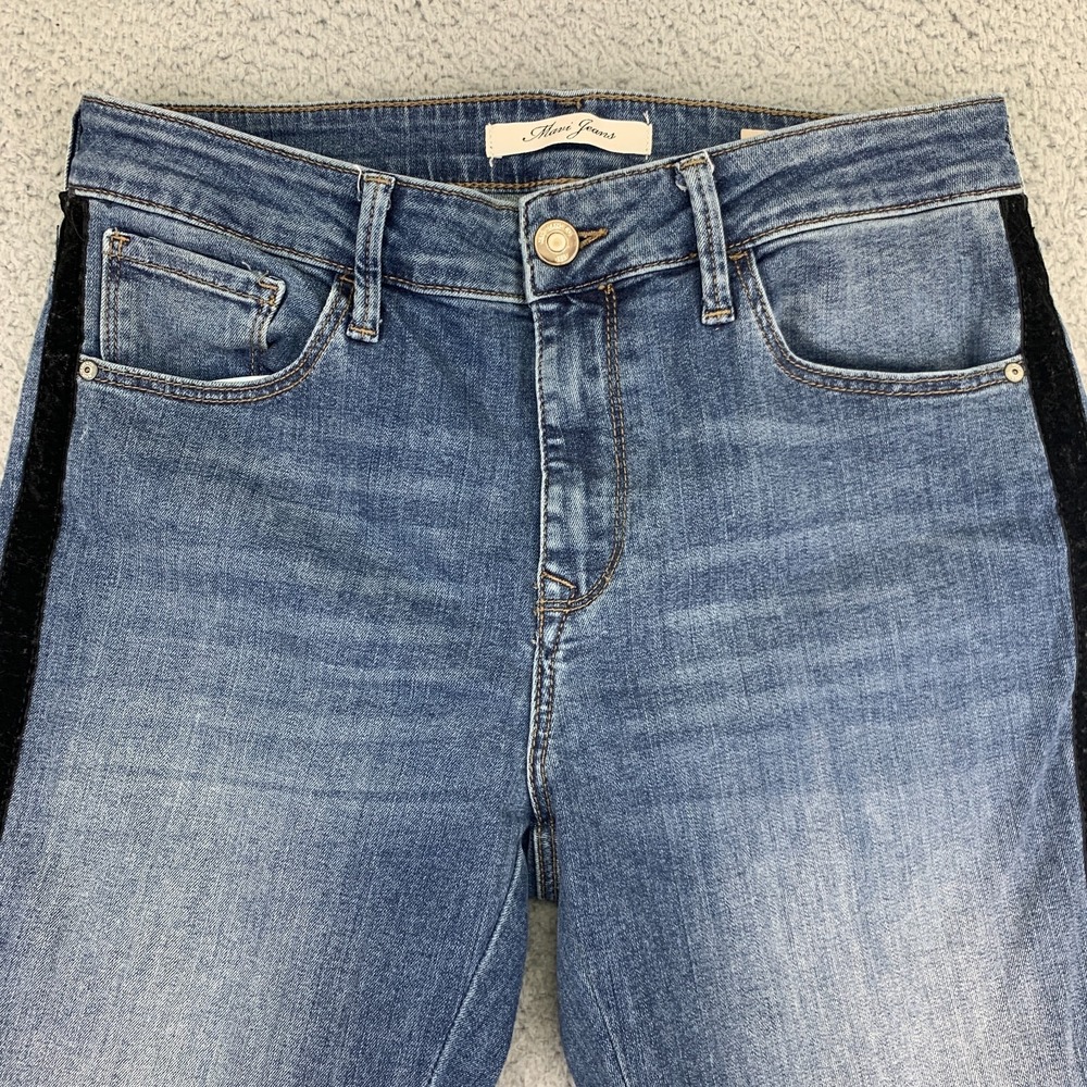 Mavi Jeans Womens 28 (28x26) Blue Side Stripe Stretch Tess High-Rise Skinny - Picture 7 of 14